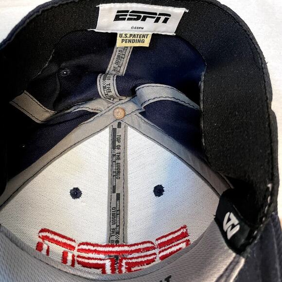Men's Navy Blue ESPN Baseball Cap Bold Spellout Est 1979 Sports DadCore Logo - Picture 7 of 7